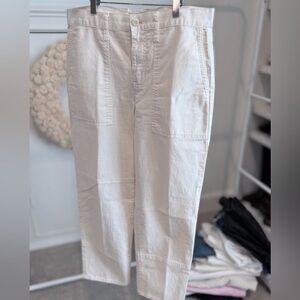 J. Crew Cream Straight Leg Pants